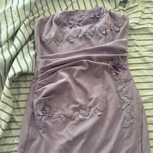 Lulu’s Lilac Strapless Dress
